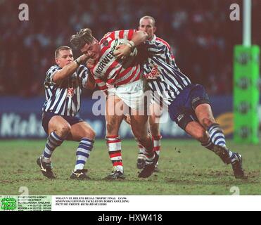 SIMON HAUGHTON BOBBY GOULDING WIGAN V ST. HELENS REGAL TROPHY 13. Januar 1996 Stockfoto