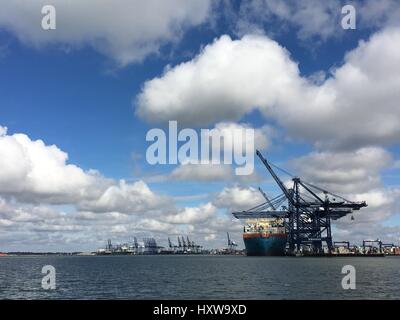 Hafen von Felixstowe Stockfoto