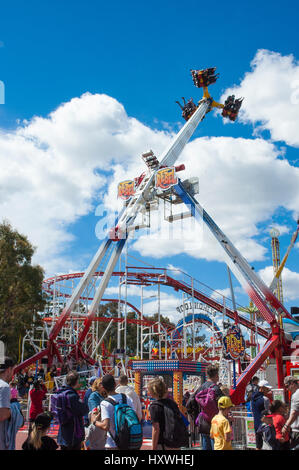 SideShow-Gasse am Royal Melbourne Show Stockfoto