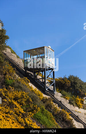 Cliff lift in Bournemouth im März Stockfoto