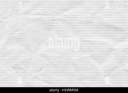 Alten sauber horizontale groben weißen gestreiften Recyclingpapier Textur oder Hintergrund Stockfoto
