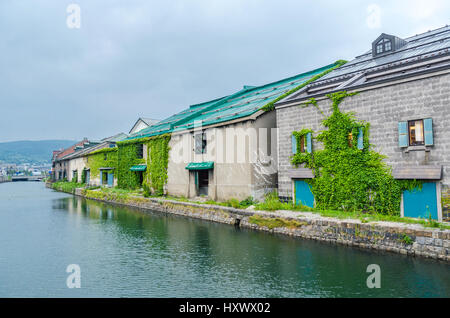 Landschaft von Otaru Kanal im Sommer in Hokkaido japan Stockfoto