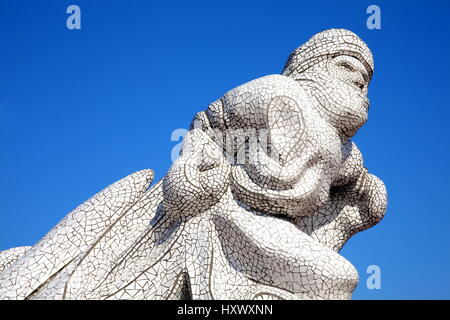 Cardiff, Wales, UK, 14. September 2016: The Antarctic 100 Memorial in The Waterfront Park erinnert an den Südpol Exploration von Captain Scott Stockfoto