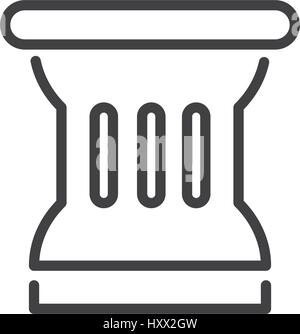 Antiken Säulen Liniensymbol Stock Vektor