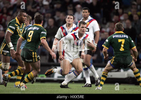 FIELDEN Sie KIMMORLEY BUDERUS Großbritannien V Australien RL CITY OF MANCHESTER STADIUM MANCHESTER 30. Oktober 2004 Stockfoto