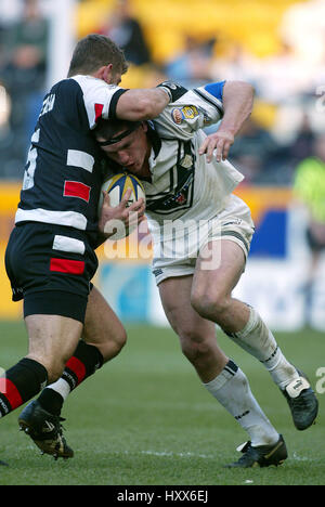 ADAM MAHER & JASON DEMITRIOU HULL FC V WIDNES Wikinger RLFC KINGSTON COMM Stadion Rumpf 23. März 2003 Stockfoto