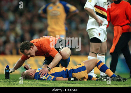 ROBERT BURROW BRADFORD Stiere V LEEDS RHINOS MILLENIUM Stadion CARDIFF WALES 26. April 2003 Stockfoto