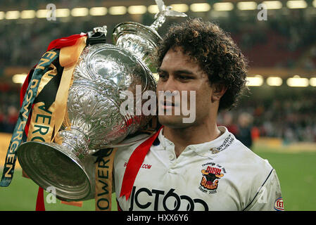 TEVITA VAIKONA BRADFORD Stiere V LEEDS RHINOS MILLENIUM Stadion CARDIFF WALES 26. April 2003 Stockfoto