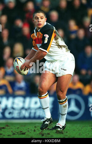 PAUL DEACON BRADFORD Stiere RLFC BRADFORD VALLY PARADE 9. Februar 2002 Stockfoto