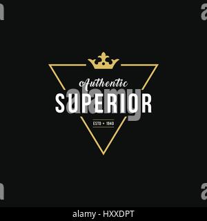 Vintage-Denim und Kleidung Linie Etikettengestaltung Stock Vektor