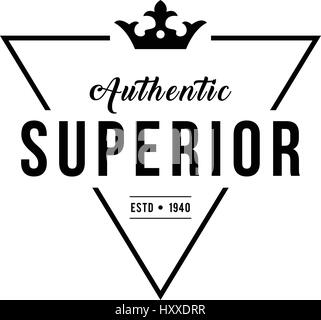 Vintage-Denim und Kleidung Linie Etikettengestaltung Stock Vektor