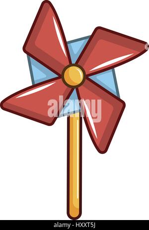 Windrad Spielzeug Symbol, Cartoon-Stil Stock Vektor