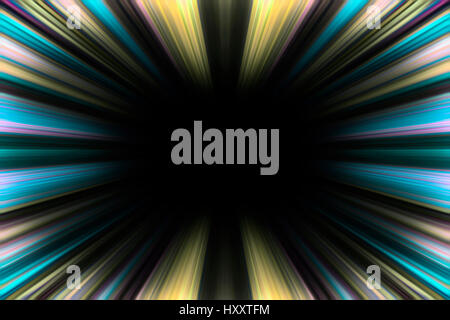 Bunte Starburst Explosion Grenze mit einer schwarzen Kopie Raumfahrtzentrum Stockfoto
