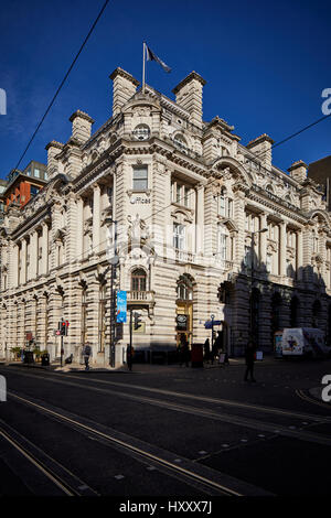 Portland-Stein, 53 King Street außen Edwardian Baroque alte bank vom Architekten Charles Heathcote Grade II aufgeführten Gebäude stand das Gebäude Stan Stockfoto