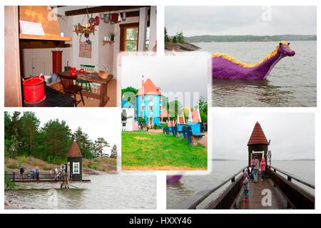 Beendetes Fotos in Moominworld Naantali Finnland 07.07.2015 Stockfoto
