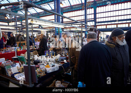 Victorian Open Market Hall, Huddersfield Town centre eine große Marktstadt metropolitan Borough Kirklees, West Yorkshire, England. VEREINIGTES KÖNIGREICH. Stockfoto