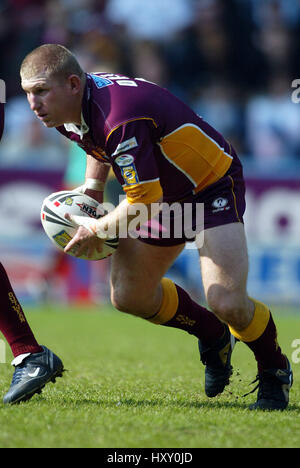 BRAD DREW HUDDERSFIELD RL GALPHARM STADIUM HUDDERSFIELD 24. April 2005 Stockfoto