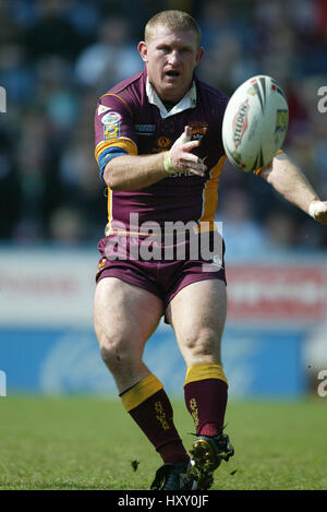 BRAD DREW HUDDERSFIELD RL GALPHARM STADIUM HUDDERSFIELD 24. April 2005 Stockfoto