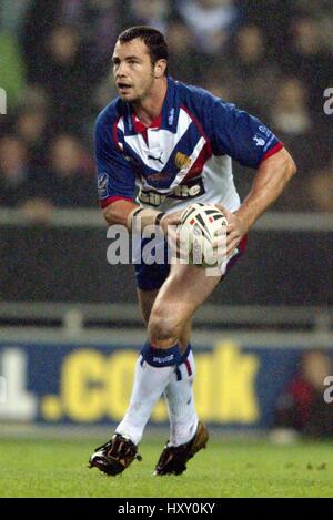 ADRIAN MORLEY GREAT BRITAIN RL JJB STADIUM WIGAN ENGLAND 5. November 2005 Stockfoto