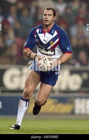 ADRIAN MORLEY GREAT BRITAIN RL JJB STADIUM WIGAN ENGLAND 5. November 2005 Stockfoto