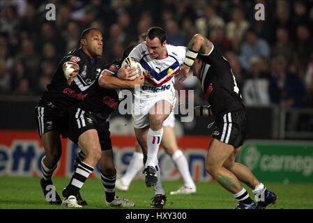 ADRIAN MORLEY IN Aktion Großbritannien V Neuseeland 2 K.C. Stadion HULL ENGLAND 3. November 2007 Stockfoto