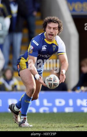 JON CLARKE WARRINGTON WOLVES RLFC HALLIWELL JONES STADIUM WARRINGTON 2. März 2008 Stockfoto