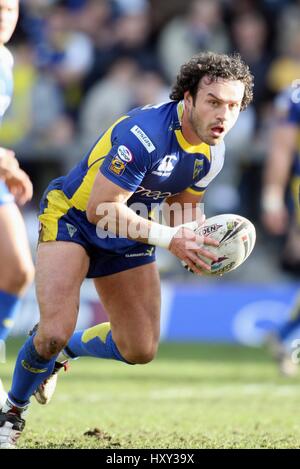 JON CLARKE WARRINGTON WOLVES RLFC HALLIWELL JONES STADIUM WARRINGTON 2. März 2008 Stockfoto