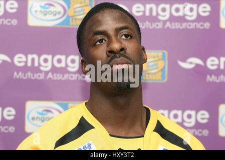 DWAIN CHAMBERS CASTLEFORD TIGERS RLFC Dschungel Stadion CASTLEFORD ENGLAND 31. März 2008 Stockfoto