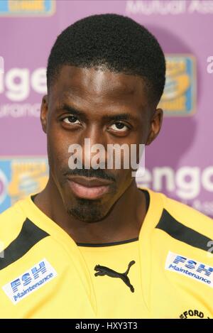 DWAIN CHAMBERS CASTLEFORD TIGERS RLFC Dschungel Stadion CASTLEFORD ENGLAND 31. März 2008 Stockfoto