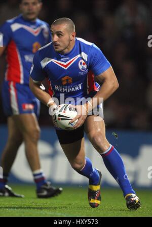 VINCENT DUPORT Frankreich RUGBY LEAGUE KEEPMOAT Stadion DONCASTER ENGLAND 23. Oktober 2009 Stockfoto