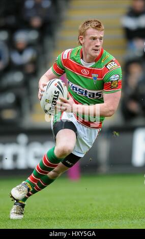 CHRIS RILEY WARRINGTON WOLVES RLFC KC STADIUM HULL ENGLAND 5. April 2010 Stockfoto