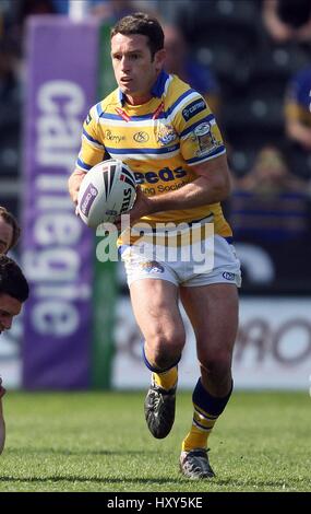 DANNY BUDERUS LEEDS RHINOS RLFC LEEDS RHINOS RLFC KC STADIUM HULL ENGLAND 17. April 2010 Stockfoto