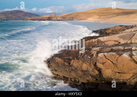 Atlantik-Küste von South Harris, äußeren Hebriden Stockfoto