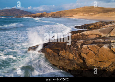 Küste bei Horgabost, South Harris, äußeren Hebriden Stockfoto