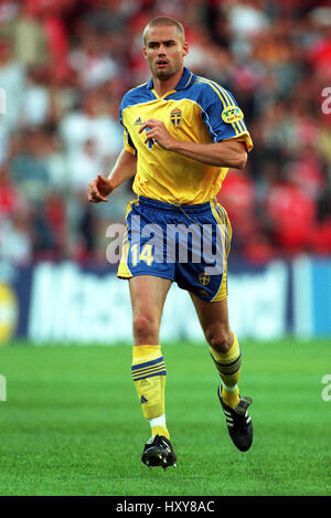 OLOF MELLBERG Schweden EINDHOVEN EURO 2000 15 Juni 2000 Stockfoto