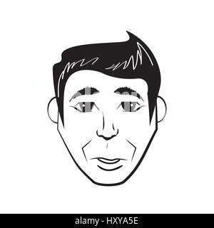 Business Man Comic-Umriss Vektor Illustration Eps 10 Stock Vektor