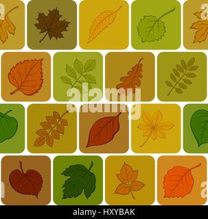 Herbstlaub, nahtlose Hintergrund Stock Vektor
