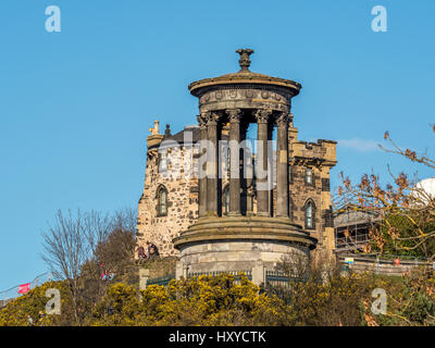 Dugald Stewart Monument, Calton Hill, Edinburgh. Ein Denkmal an den schottischen Philosophen Dugald Stewart (1753 – 1828). Stockfoto