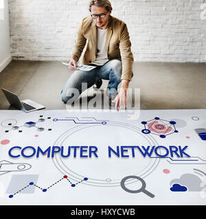 Computer-Netzwerk-Server-System Stockfoto