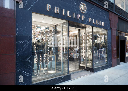 Philipp Plein Store Exterieur in Madison Avenue in New York. Philipp Plein ist ein deutscher Modedesigner mit gleichnamigen Marke. Stockfoto