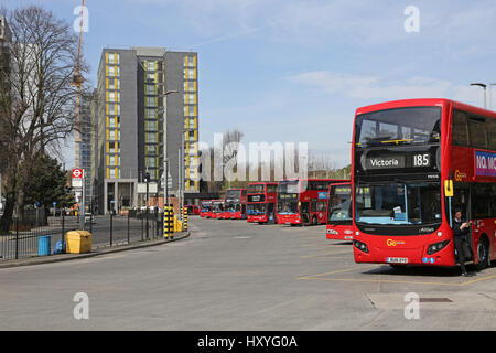 Lewisham Busbahnhof in Südost-London, UK Stockfoto