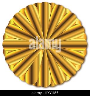 Das kaiserliche Siegel Japans in Gold auf weißem Hintergrund Stock Vektor