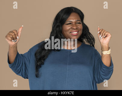 Afrikanischer Herkunft Frau tanzt Stockfoto