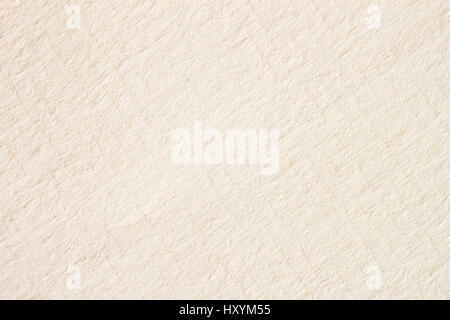 Textur des hellen Creme Papier mit kleinen Einschlüssen für Aquarell und Kunstwerk. Modernen Hintergrund, Hintergrund, Substrat, Zusammensetzung Verwendung mit Textfreiraum Stockfoto
