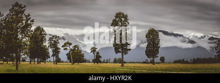 Fox Glacier, neue Gefahren Stockfoto