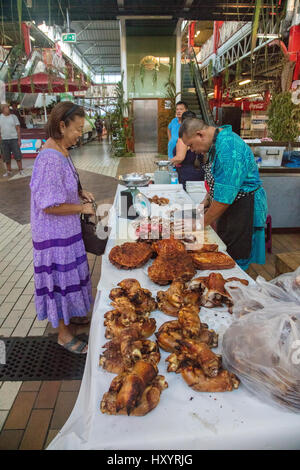 Markt, Papeete, Tahiti, Französisch-Polynesien Stockfoto