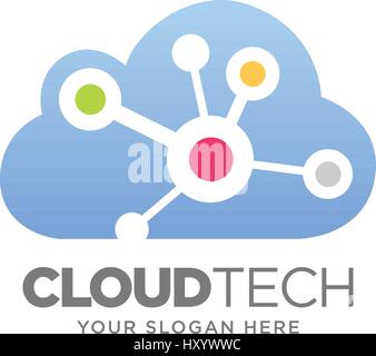 Cloud-Technologie-Design-Darstellung auf den Geschäftsbereich Stock Vektor