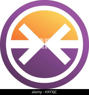 Arroww im inneren Kreis Symbol Design, Vektor-illustration Stock Vektor