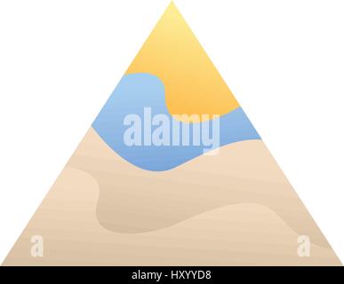 Farbenfrohes Dreieckssymbol Design, Vektor-illustration Stock Vektor