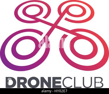 Drohne-Design-Konzept, visuelle Fotografie Stock Vektor